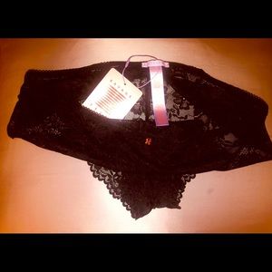 XL Black Savage Lace Cheeky Panties